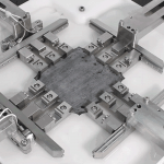 Planar Biaxial Material Testing with Sliding Finger Grip