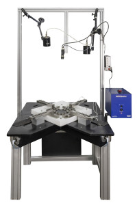 Planar Biaxial Testing Machine with fluid bath and digital image correlation